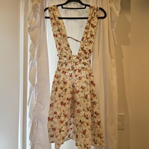 SHEIN Floral Print Backless Dress